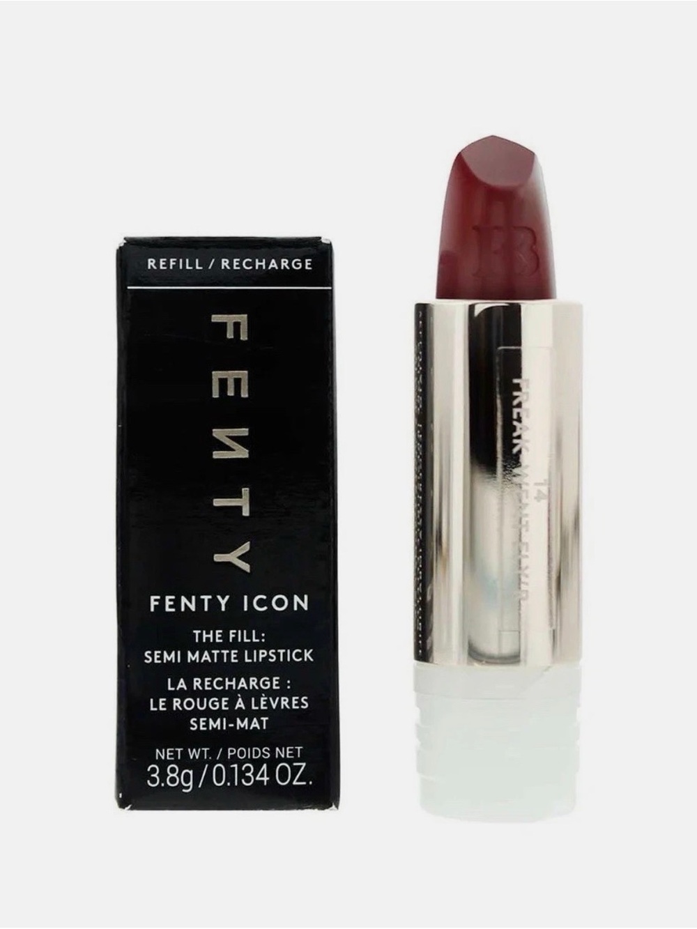 Fenty Beauty Icon Semi Matte Lipstick Refill Shade 14 Freak-Went Fly’r - NIB